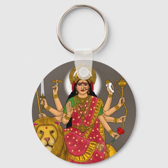 Chaveiro Pingente da Deusa Durga (Frente)