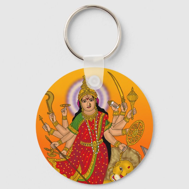 Chaveiro Pingente da Deusa Durga (Frente)