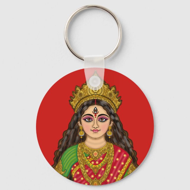 Chaveiro Pingente da Deusa Durga (Frente)