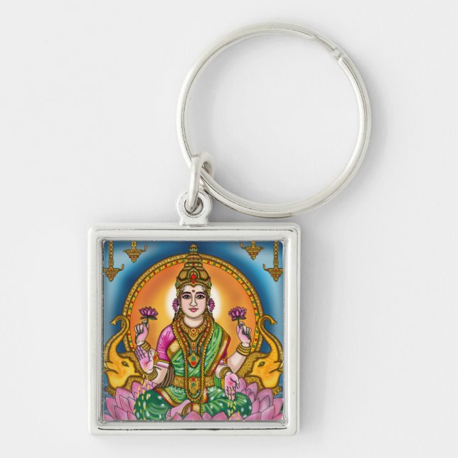 Chaveiro Pingente da Deusa Lakshmi (Frente)