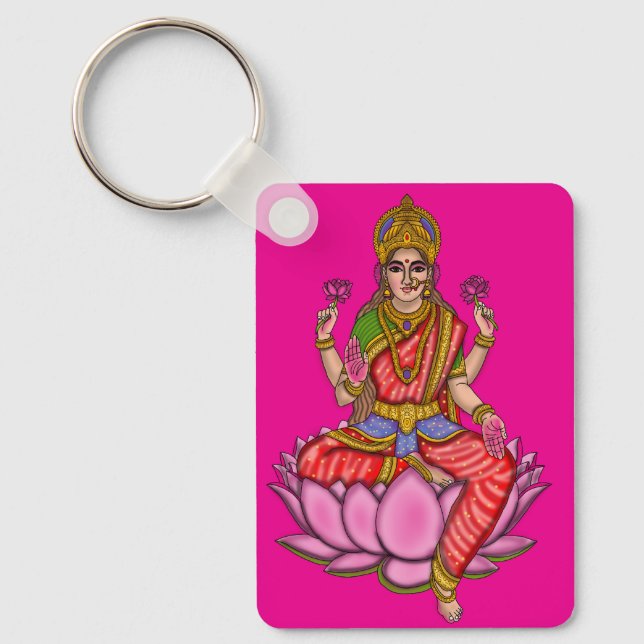 Chaveiro Pingente da Deusa Lakshmi (Frente)