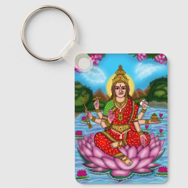 Chaveiro Pingente da Deusa Lakshmi (Frente)