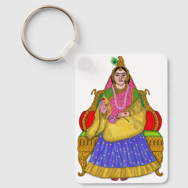 Chaveiro Pingente da Deusa Radha (Frente)