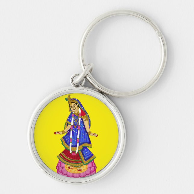 Chaveiro Pingente da Deusa Radha (Frente)