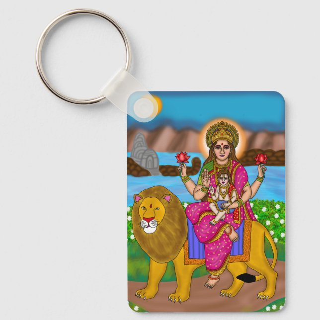 Chaveiro Pingente da Deusa Skandamata (Frente)