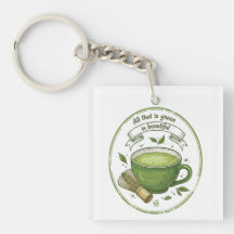 Pingente de Acrílico Amante do Matcha