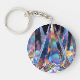 Chaveiro Pingente de Acrílico Prisma Holográfico – Luz Arco