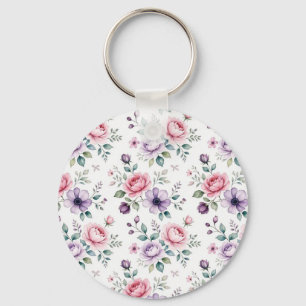 Chaveiro Pingente de Arte Floral Nostálgico