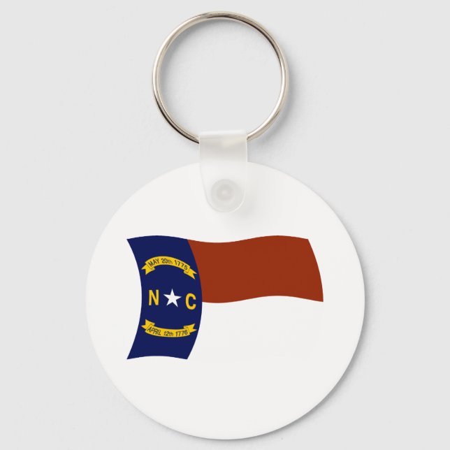 Chaveiro Pingente de Bandeira da Carolina do Norte (Frente)