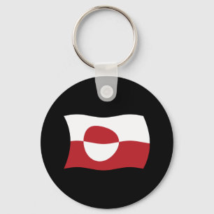 Chaveiro Pingente de Bandeira da Groenlândia