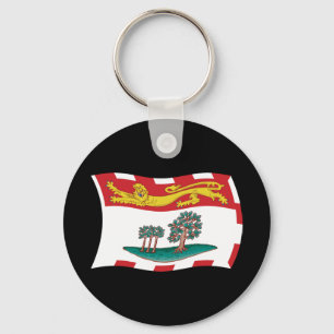 Chaveiro Pingente de Bandeira da Ilha do Príncipe Eduardo
