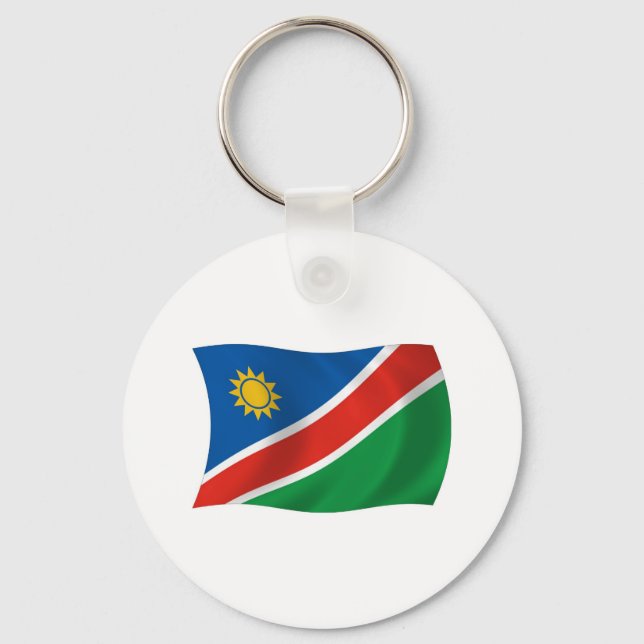 Chaveiro Pingente de Bandeira da Namíbia (Frente)