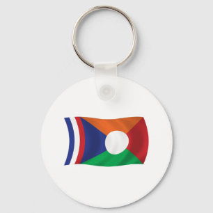 Chaveiro Pingente de Bandeira da Reunião