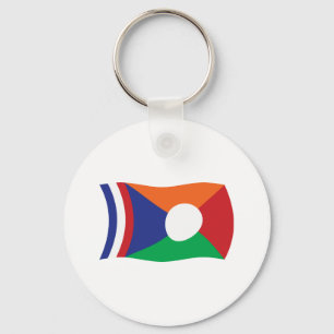 Chaveiro Pingente de Bandeira da Reunião