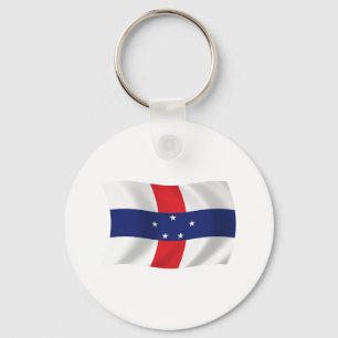 Chaveiro Pingente de Bandeira das Antilhas Holandesas