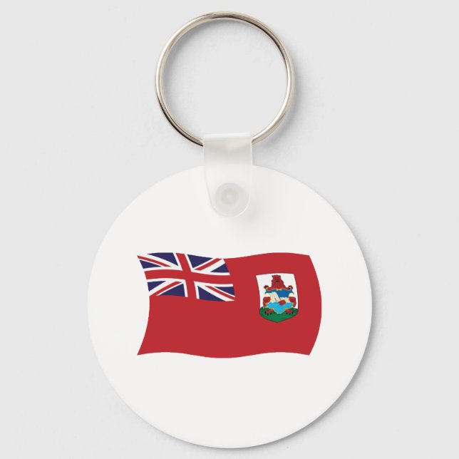 Chaveiro Pingente de Bandeira das Bermudas (Frente)