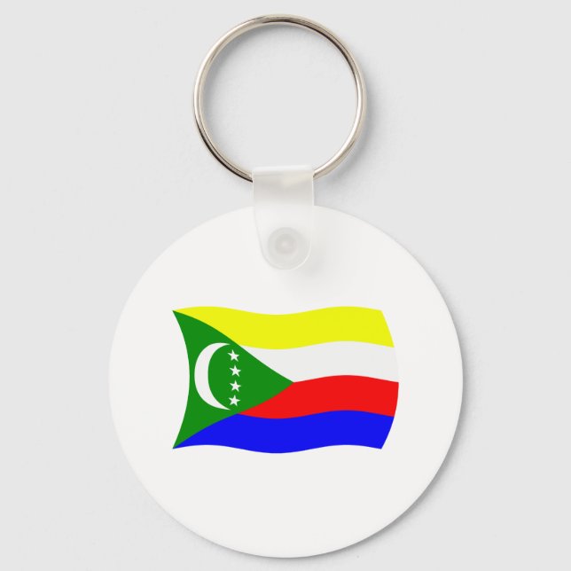Chaveiro Pingente de Bandeira das Comores (Frente)