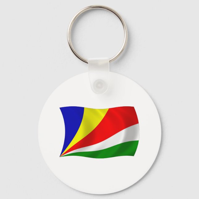 Chaveiro Pingente de Bandeira das Seychelles (Frente)