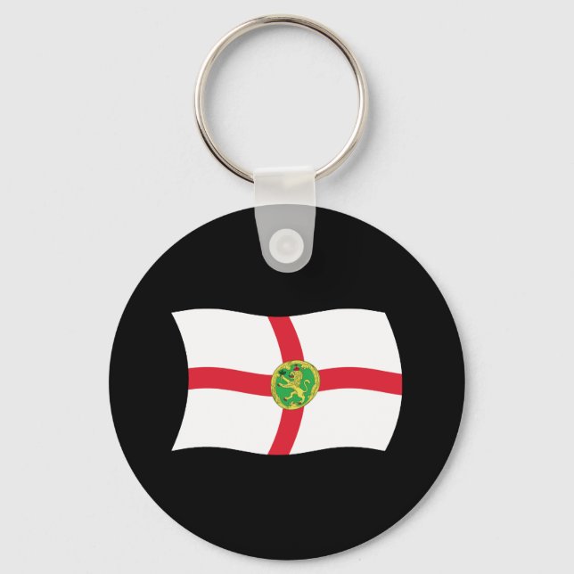 Chaveiro Pingente de Bandeira de Alderney (Frente)