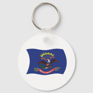 Chaveiro Pingente de Bandeira de Dakota do Norte