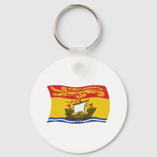 Chaveiro Pingente de Bandeira de New Brunswick