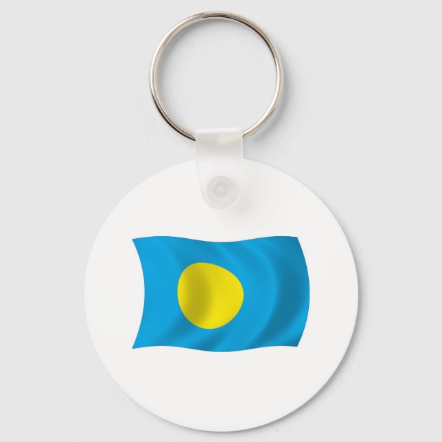 Chaveiro Pingente de Bandeira de Palau (Frente)