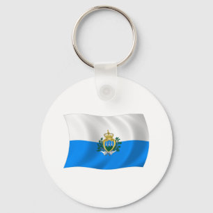 Chaveiro Pingente de Bandeira de San Marino