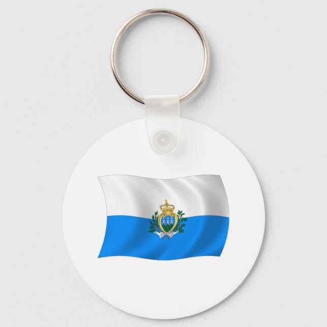 Chaveiro Pingente de Bandeira de San Marino (Frente)