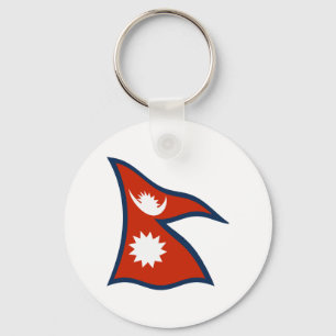 Chaveiro Pingente de Bandeira do Nepal