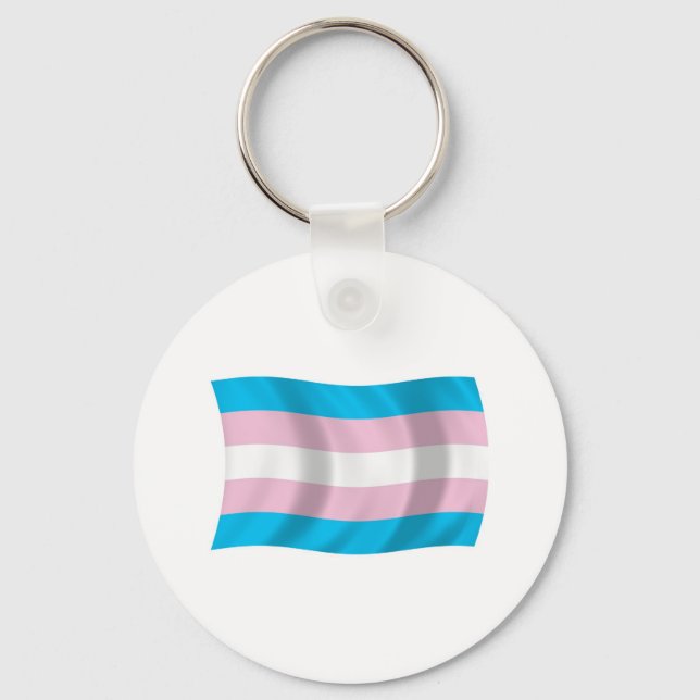Chaveiro Pingente de Bandeira do Orgulho Transgênero (Frente)