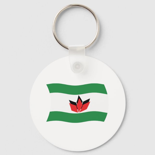 Chaveiro Pingente de Bandeira do Povo Húngaro (Frente)