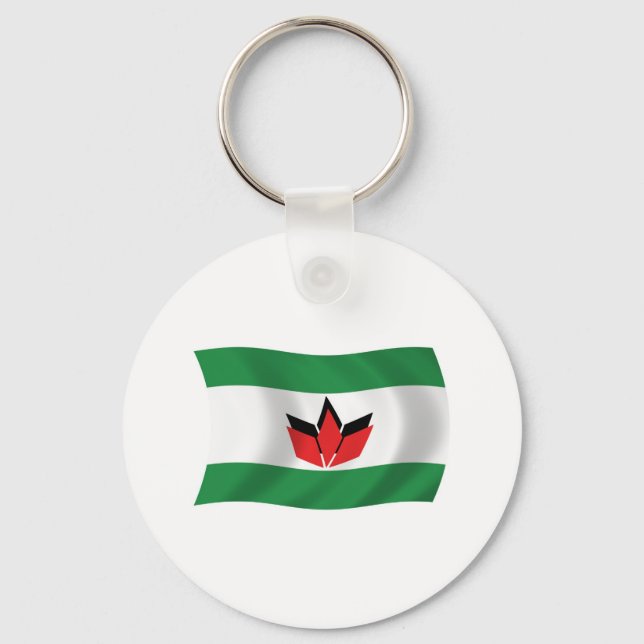 Chaveiro Pingente de Bandeira do Povo Húngaro (Frente)