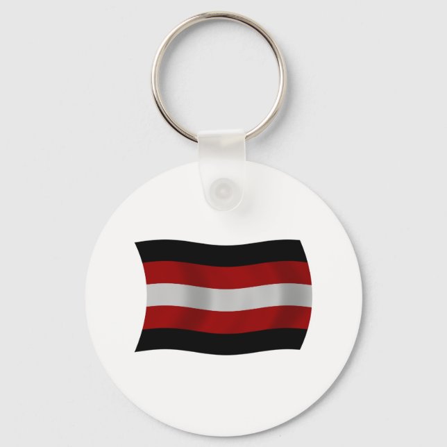 Chaveiro Pingente de Bandeira do Satanismo (Frente)