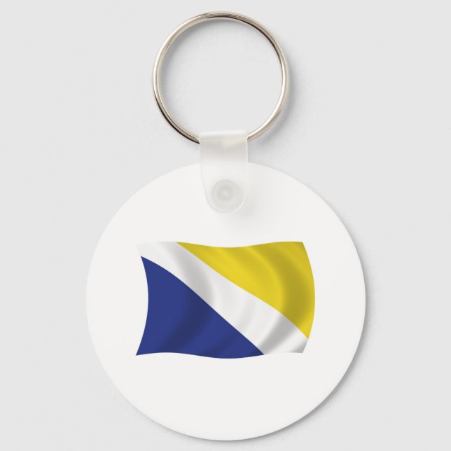 Chaveiro Pingente de Bandeira do Schleswig do Norte (Frente)