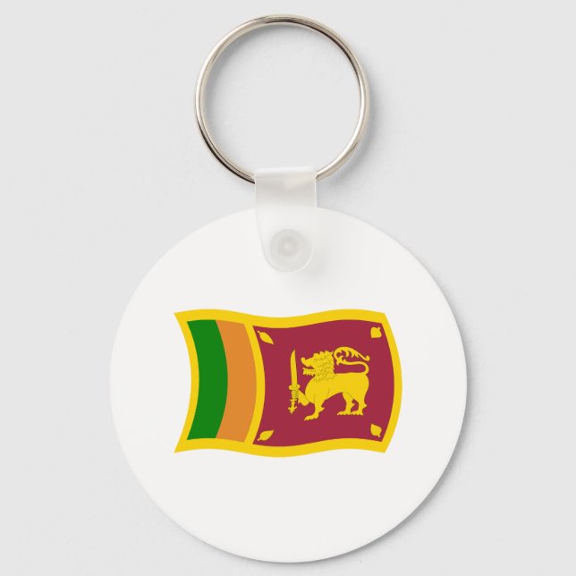 Chaveiro Pingente de Bandeira do Sri Lanka (Frente)
