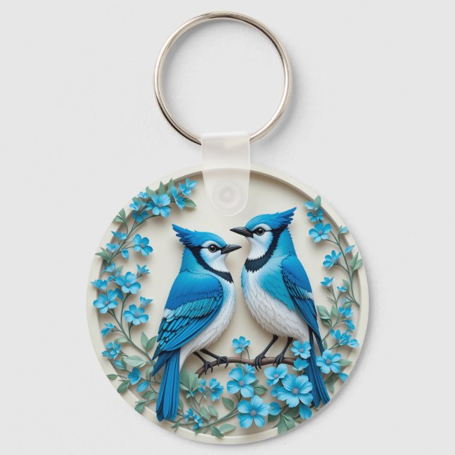 Chaveiro Pingente de Borboleta Azul Presente para Amantes d (Frente)
