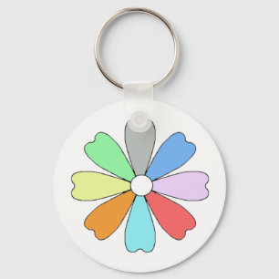 Chaveiro Pingente de Botão Flor da Sorte