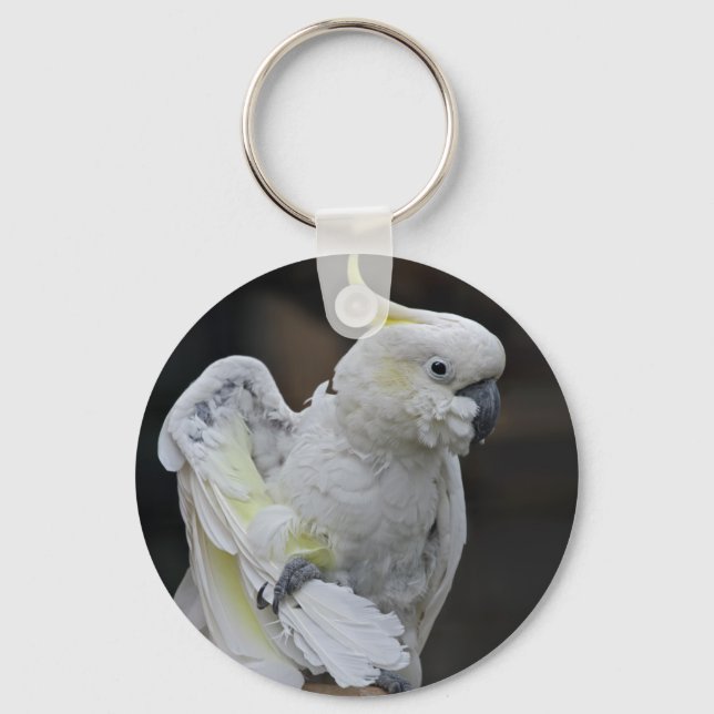 Chaveiro Pingente de Cacatua Arrepiada (Frente)