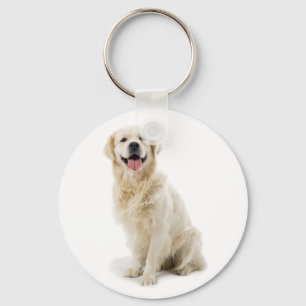 Chaveiro Pingente de Cachorro Feliz da Raça Golden Retrieve