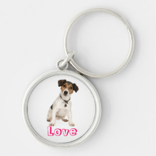 Chaveiro Pingente de Cachorro Filhote Jack Russell Terrier