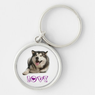Chaveiro Pingente de Cachorro Filhote Malamute do Alasca