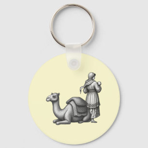 Chaveiro Pingente de Camelo e Beduíno