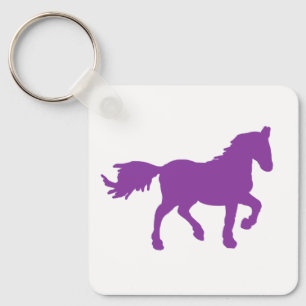 Chaveiro Pingente de Cavalo do Zodíaco Roxo em Forma de Cha
