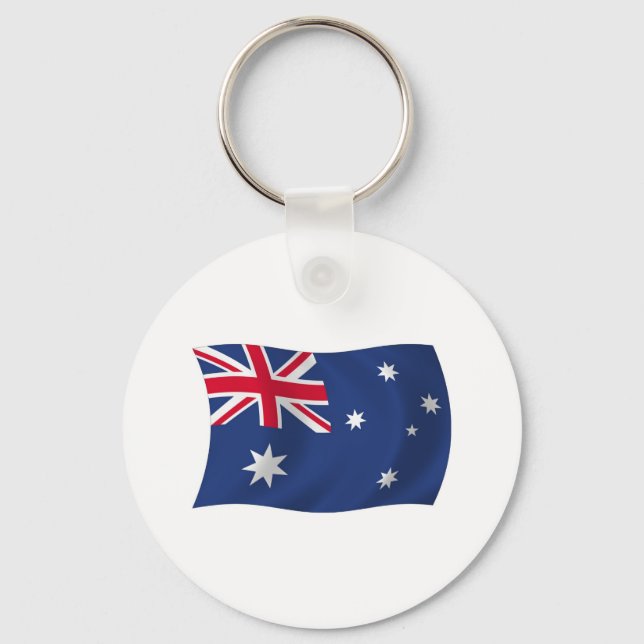 Chaveiro Pingente de chave com a bandeira da Austrália (Frente)