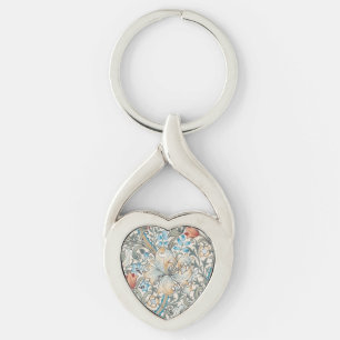 Chaveiro Pingente de chave de lírio William Morris