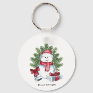 Chaveiro Pingente de Chave Desenho de Boneco de Neve de N