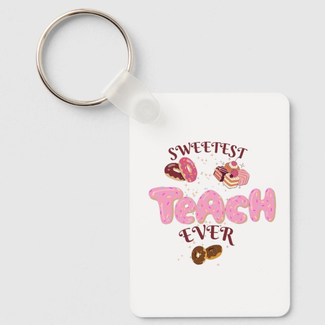 Chaveiro Pingente de chave Doces Donuts Professor (Frente)
