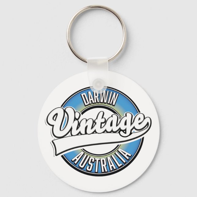 Chaveiro Pingente de chave Hobart Austrália estilo retrô (Frente)
