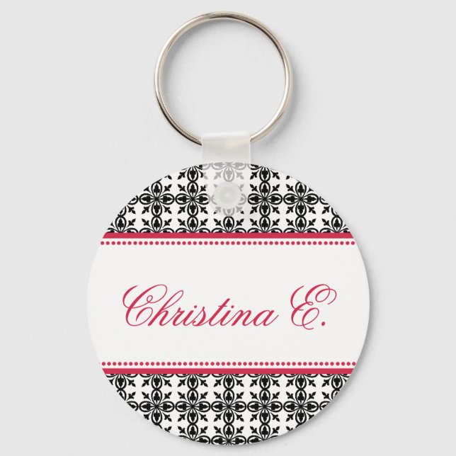 Chaveiro Pingente de chave personalizado com nome filigrana (Frente)