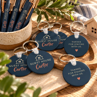 Chaveiro Pingente de Chave Personalizado de Casa de Hóspede